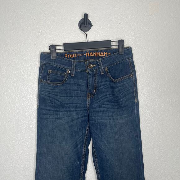 Cruel Denim Womens Jeans Size 26 Hannah Denim Blue Bootcut Embroidered - Picture 9 of 14
